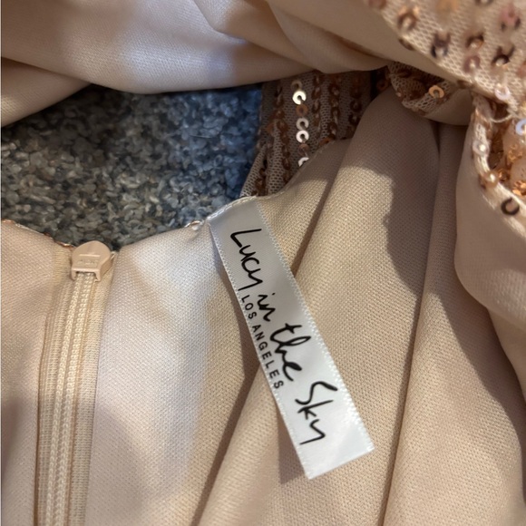 Lucy in the Sky Gold Sequin Bodycon Mini Dress - Picture 3 of 4